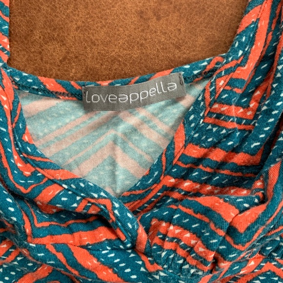 Loveappella Teal/Orange Geometric Print Maxi, Women's XS - Picture 10 of 12
